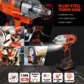 20V 1/2" Cordless Brushless High Torque 3000 RPM Power Battery Electricity Impact Wrench